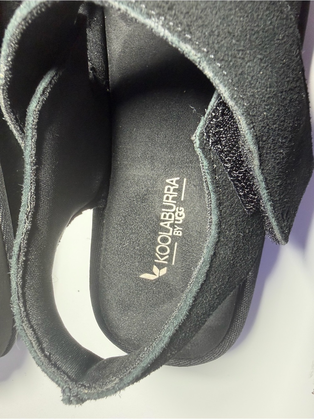 UGG Koolaburra W Tizz Sandal - Black Platform Slide (W/ BLK) Sz 6 - Picture 12 of 14